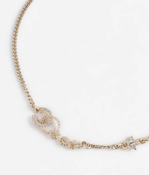 Chanel Pendant Necklace Metal & Strass 4234 фото