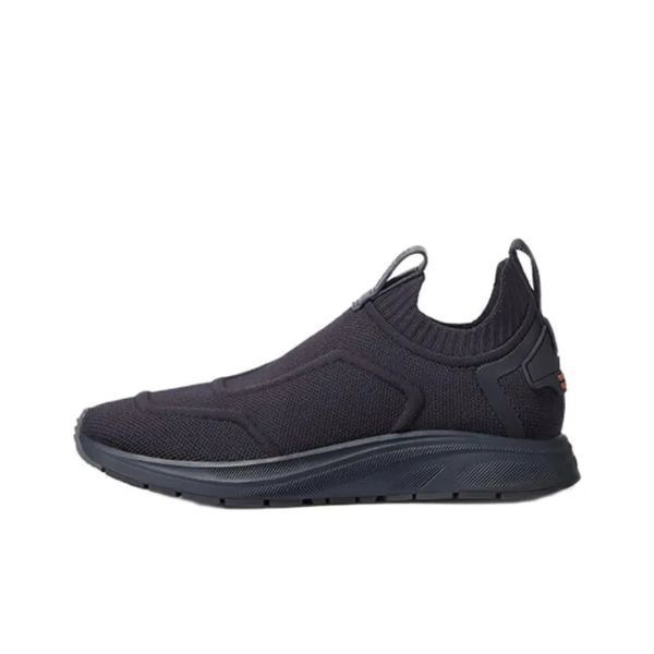 ZEGNA Black Techmerino Sock Slip-on Sneakers