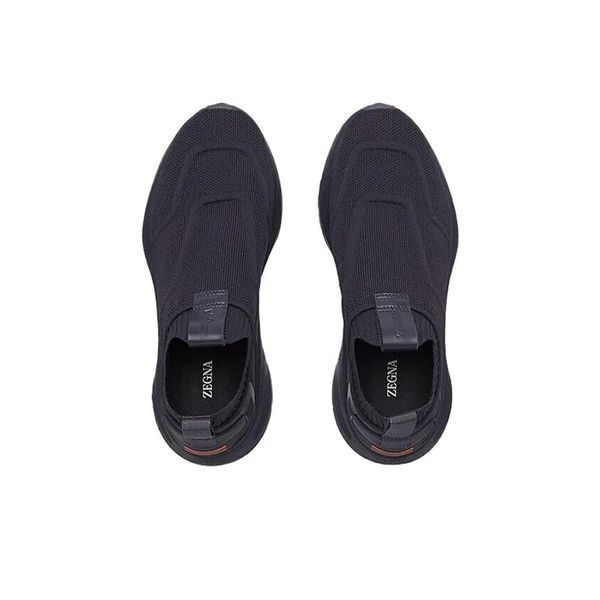 ZEGNA Black Techmerino Sock Slip-on Sneakers
