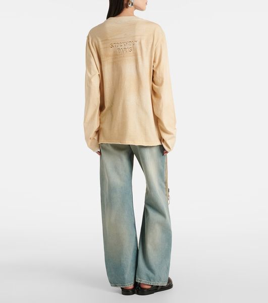 Acne Studios Logo distressed cotton jersey T-shirt