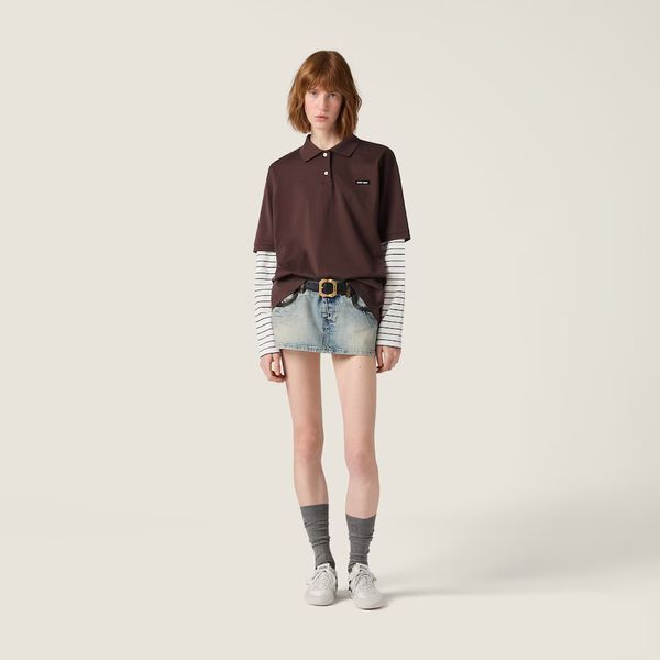Miu Miu Jersey polo shirt 3827 фото