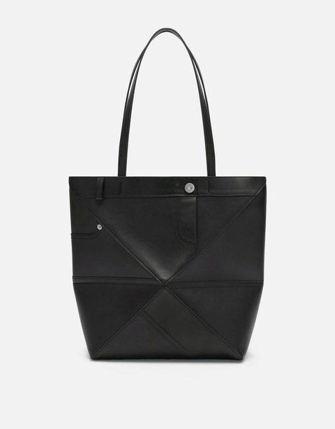 Loewe Panta medium Puzzle Fold tote in shiny calfskin