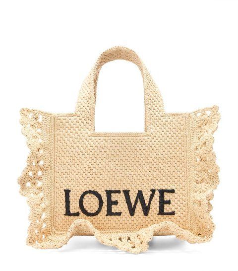 Loewe x Paula's Ibiza Small Ruffle Logo Tote Bag