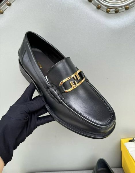 Fendi leather loafers
