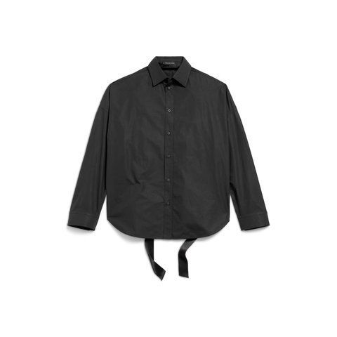 Balenciaga Women's Lace-up Shirt in Black