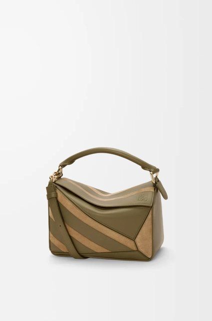 Loewe Small Puzzle Bag in Classic Calfskin and Suede