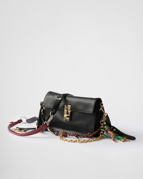 Prada Soft Sound Small leather shoulder bag with charms